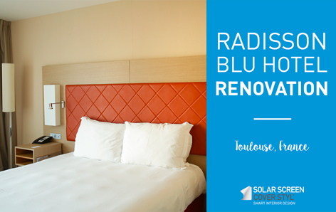 Coverstyl:RADISSON BLU TOULOUSE HOTEL FELÚJÍTÁSA COVER STYL'® FÓLIÁVAL - HOTELSZOBÁK